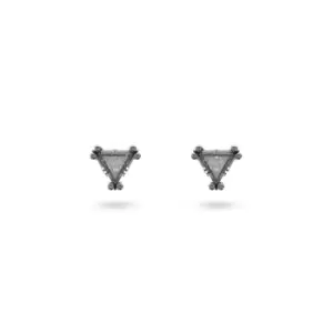 Image of Stilla Stud Triangle Cut Grey Ruthenium Plated Earrings 5639137