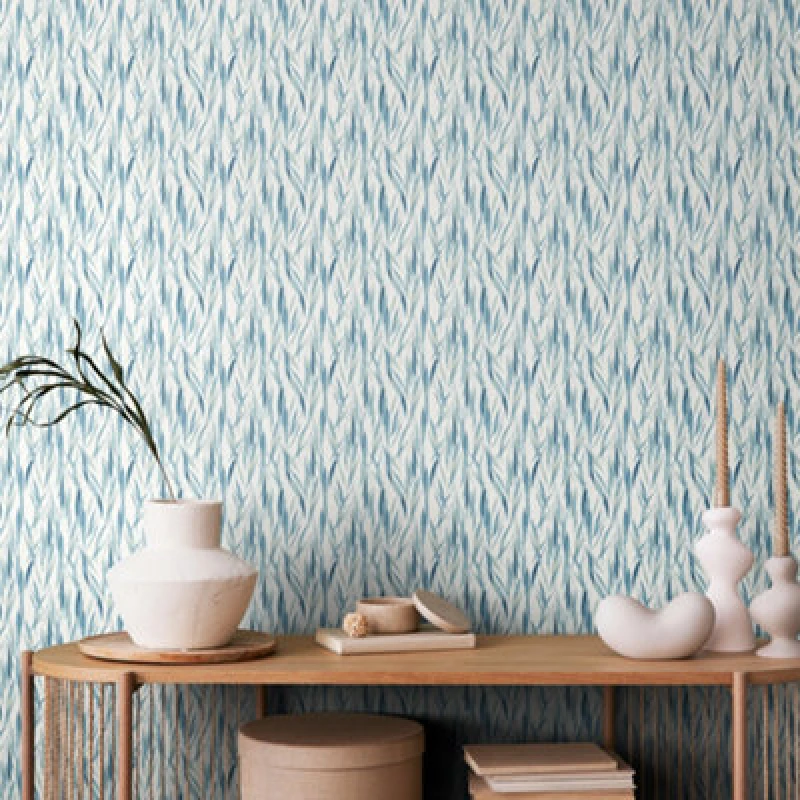 Image of Hoopla Walls Eucalyptus Whisper - Denim Mix 10M Wallpaper