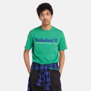 Image of Timberland Est. 1973 Crew T-Shirt For Men In Green Green, Size M