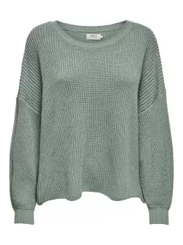 Image of ONLY Loose Knitted Pullover Women Green
