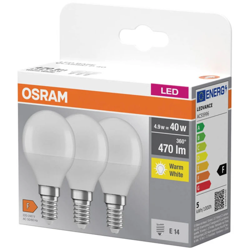 Image of Osram LED Classic A GLS Light Bulb E27 3.4W Dim Superstar Warm White 2700K Screw Filament Clear