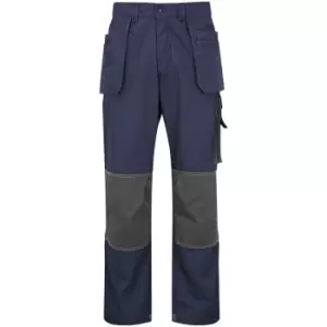 Image of Alexandra Mens Tungsten Holster Work Trousers (42T) (Navy/Grey) - Navy/Grey