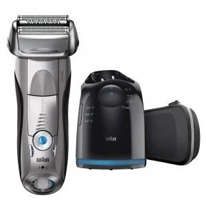 Image of Braun Series 7 7898cc Wet & Dry Mens Electric Foil Shaver - Silver (without Clean & Renew cartridge)