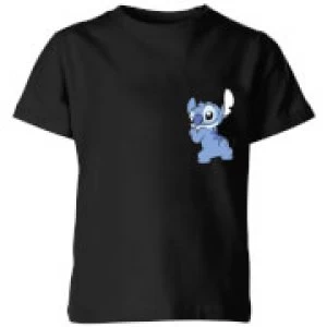 Image of Disney Stitch Backside Kids T-Shirt - Black - 9-10 Years
