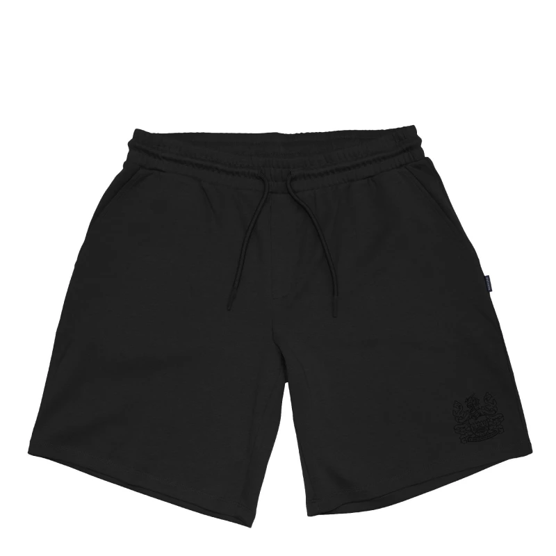 Image of Aquascutum Mens Fleece Jogger Shorts Fleece Shorts Small Black 47115603350