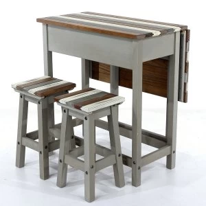 Image of Halea Vintage Breakfast Table and Stool Set