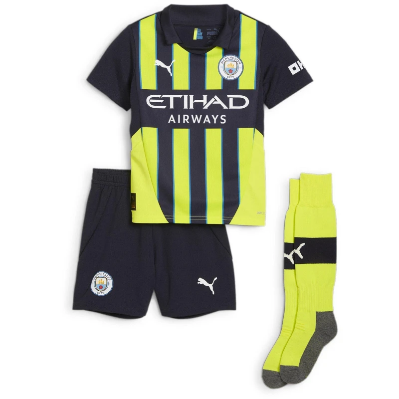 Image of Puma Manchester City Away Minikit 2024 2025 Infants - Blue Blue 2 - 3 Years