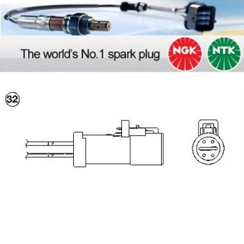 Image of NGK OZA341-SZ3 / 0039 Lambda Sensor Zirconia Type Oxygen O2 Exhaust Probe