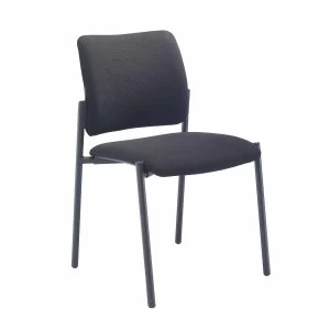 Image of TC Office Florence Fabric Side Chair with Black Frame, Black