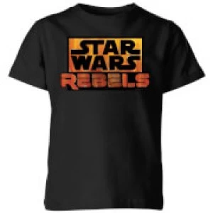 Image of Star Wars Rebels Logo Kids T-Shirt - Black - 3-4 Years