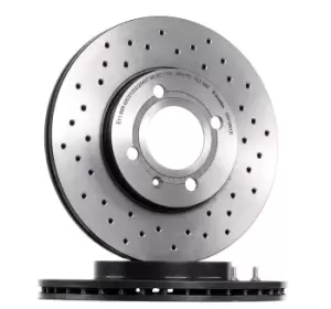 Image of PAIR BREMBO BRAKE XTRA DRILLED DISCS 09.5166.1X
