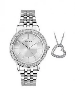 Image of Sekonda Sekonda Watch And Pendant Necklace Gift Set