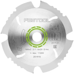 Image of Festool 160mm Cement and Gypsum Bonded Ciruclar Saw Blade 160mm 4T 20mm