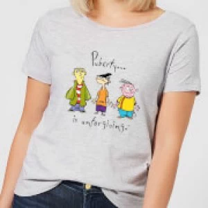 Image of Ed, Edd n Eddy Puberty Is Unforgiving Womens T-Shirt - Grey - S