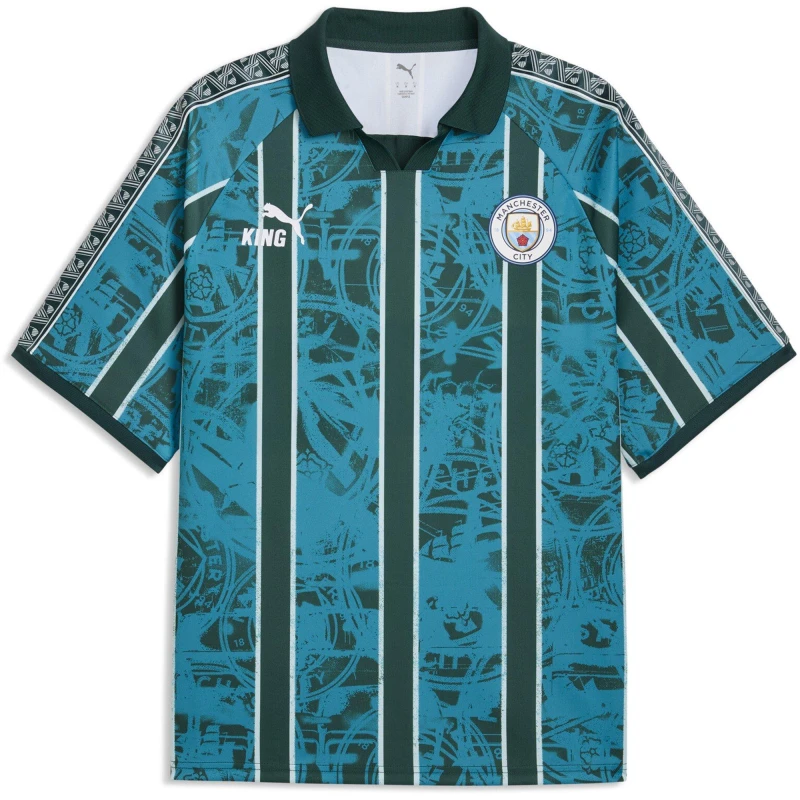 Image of Puma Mens Manchester City Licensed Retro Football Shirt Blue/Navy male M