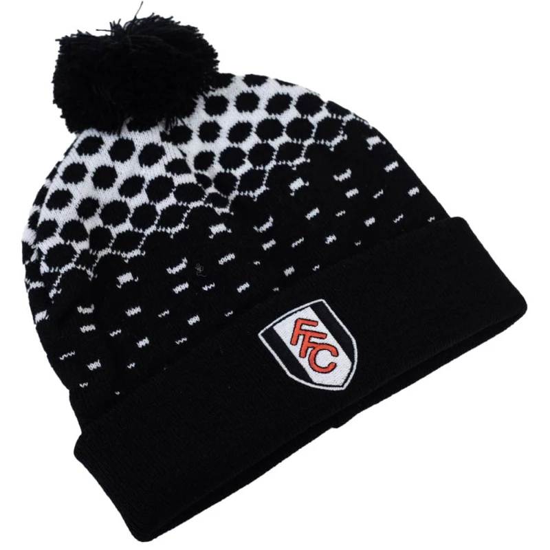 Image of Fulham FC Mens Fade Ski Hat in Black Male One Size