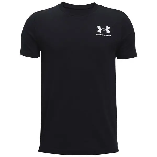 Image of Under Armour Cotton Short Sleeve T-Shirt Junior Boys - Black 7 - 8 Years