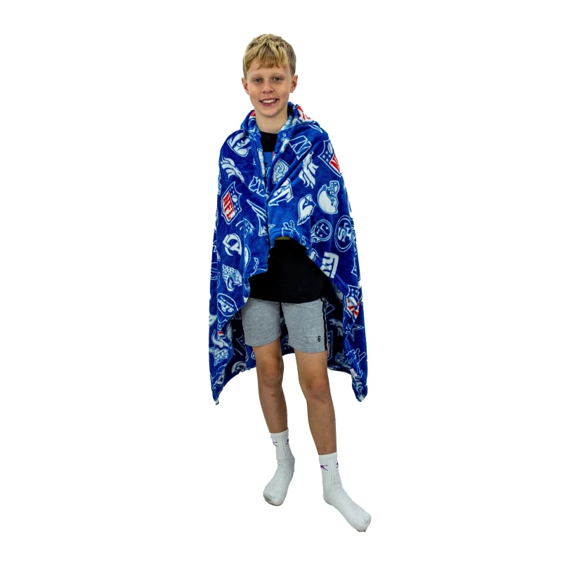 Image of NFL NFL NFL Iconic Hooded Fleece Blanket - Multi One Size Unisex