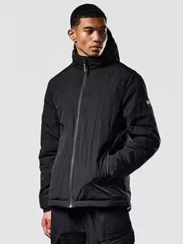 Image of Weekend Offender Technician Thermo Padded Face Mask Jacket - Black, Size S, Men