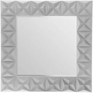 Image of Premier Housewares 3D Effect Wall Mirror with Grey High Gloss