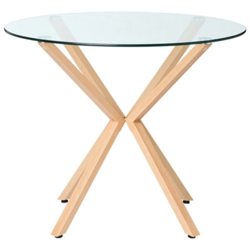 Image of Beliani Dining Table Altura Transparent 90 Cm 90 Cm