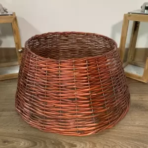 Image of Samuel Alexander 58cm x 26cm Medium Willow Christmas Tree Skirt - Mahogany