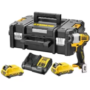 Image of DEWALT DCF801L2 10.8v /12v XR Sub Compact Impact Driver Inc 2x 3.0Ah Batts