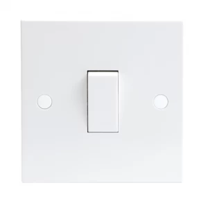 Image of KnightsBridge 10A White 1G 2 Way 230V Electric Wall Plate Switch
