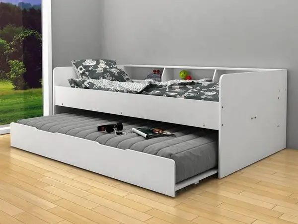 Image of Kidsaw Kudl 3ft Single White Day Bed with Guest Bed