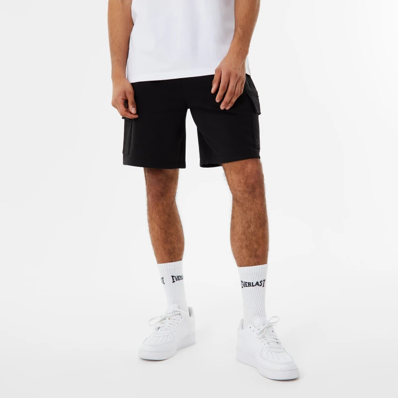 Image of Everlast Cargo Fleece Shorts Mens - Black S