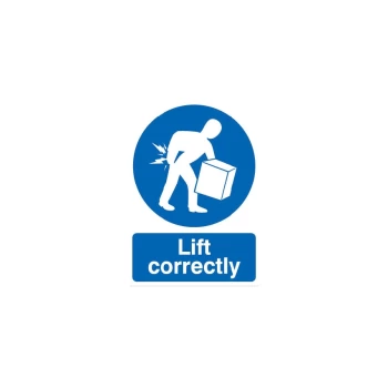 Image of Lift Correctly Rigid PVC Sign - 210 X 297MM