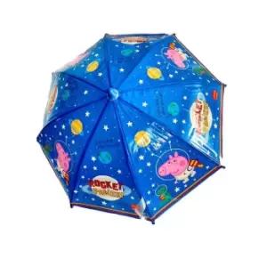 Image of Peppa Pig Childrens/Kids Rocket Power Umbrella (One Size) (Blue)