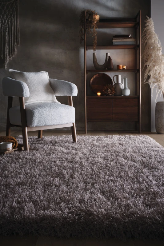 Image of Origins Extravagance Cosy Shaggy Rug Silver 160X230 MN15012