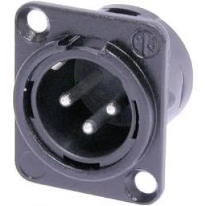 Image of XLR connector Sleeve plug straight pins Number of pins 3 Black Neutrik NC3MDL1BAG