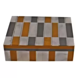 Image of Abstract Design Resin Large Trinket Box Design Chequered