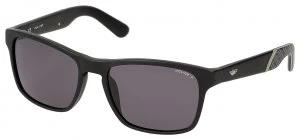 Image of Police Black Plastic Wayfarer with Grey Polarised Lens.