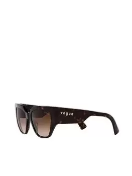 Image of Vogue Eyewear Irregular Dark Havana Sunglass