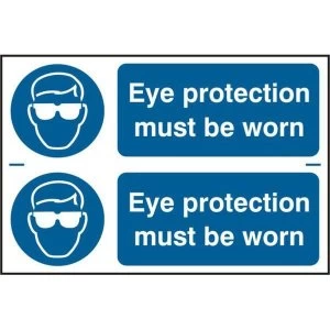 Image of ASEC Eye Protection Must Be Worn 200mm x 300mm PVC Self Adhesive Sign