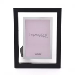 Image of Impressions Black Wooden Frame Perspex Border 4" x 6"