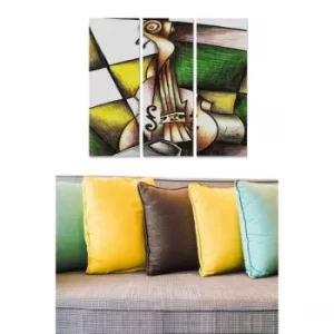 Image of MDF63006637 Multicolor Decorative MDF Painting (3 Pieces)
