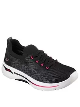 Image of Skechers Go Walk Arch Fit Trainers, Black, Size 3, Women