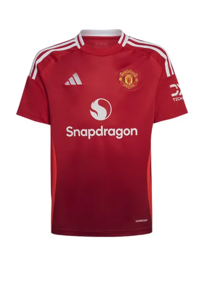 Image of adidas Manchester United Home Shirt 2024 2025 Juniors Domestic Replica Shirts 7-8 Years Red 36824208175