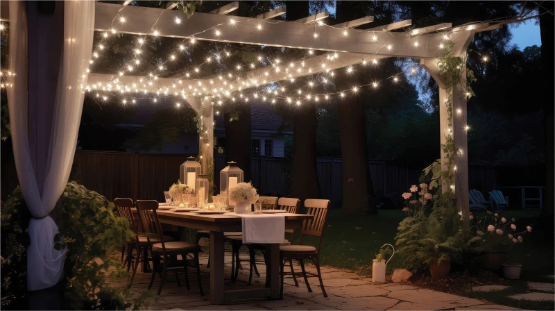 Image of EAGLE-CON 5m Easy-Connect Cool White 40 LED String Lights With Interconnectable White Rubber Cable ELV-859867