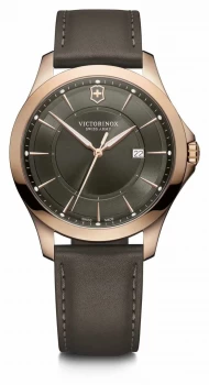Image of Victorinox Swiss Army Alliance Mens Grey Leather Watch