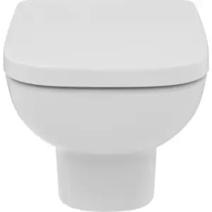 Image of Ideal Standard i. life A Wall Hung Toilet with Wall Frame and Soft Close Seat in White Ceramic