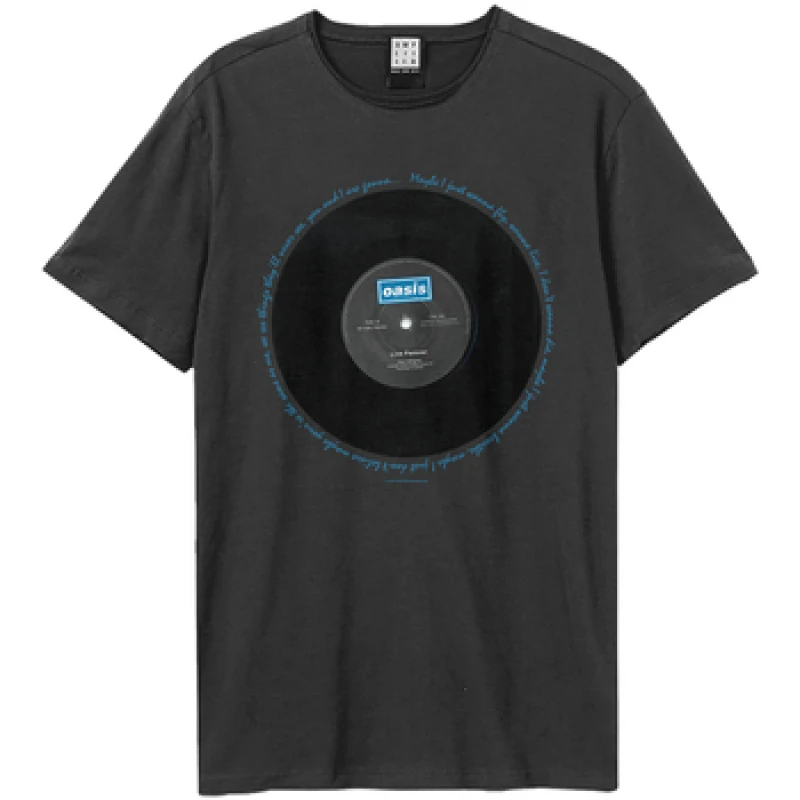 Image of Oasis Oasis Men Live Forever T-Shirt in Charcoal Size: X-Small Charcoal XS Male 5063652564165