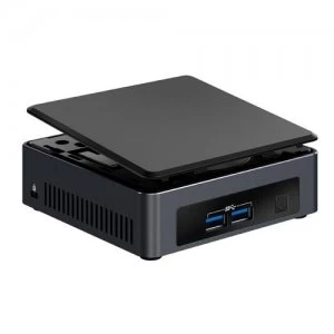 Image of Intel NUC BLKNUC7I3DNKTC3 PC/workstation 7th Gen Intel Core i3 i3-7100U 4GB DDR4-SDRAM 128GB SSD UCFF Black Mini PC barebone Windows 10