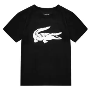 Image of Lacoste Large Logo T Shirt - Black