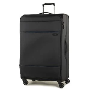 Image of Rock Deluxe-Lite Large 8 Wheel Spinner Black Suitcase