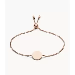 Image of Fossil Womens Lane Disc Rose Gold-Tone Bracelet - Rose Gold